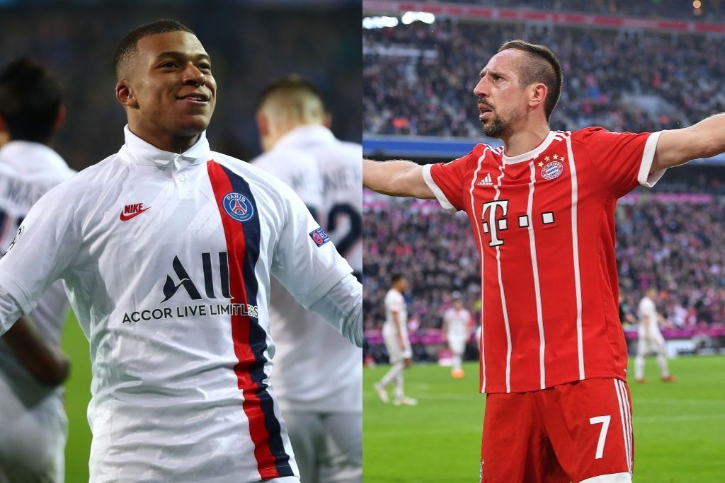Kylian Mbappé og Franck Ribery