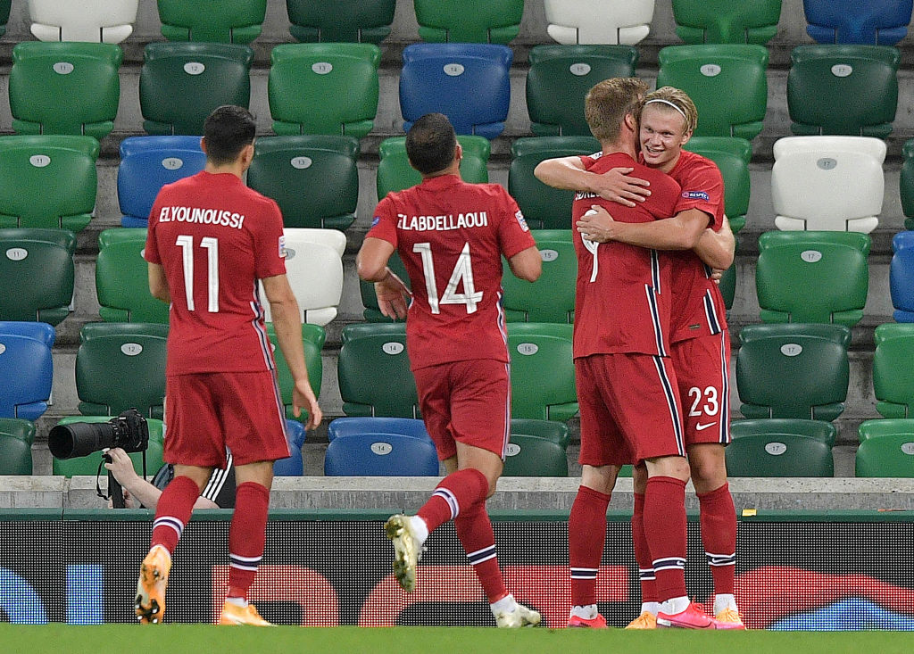 Erling Håland og Alexander Sørloth, Norge