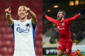 Kamil Wilczek, FC København, og Patrick Mortensen, AGF