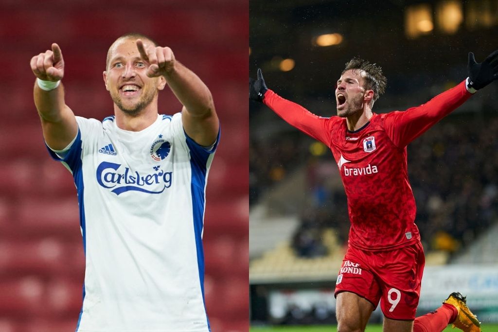 Kamil Wilczek, FC København, og Patrick Mortensen, AGF