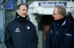 Glen Riddersholm, SønderjyskE, og Jess Thorup, FC København