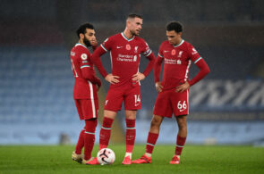 Mohamed Salah, Jordan Henderson og Trent Alexander-Arnold, Liverpool