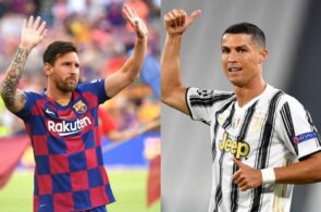Lionel Messi, Barcelona, og Cristiano Ronaldo, Juventus