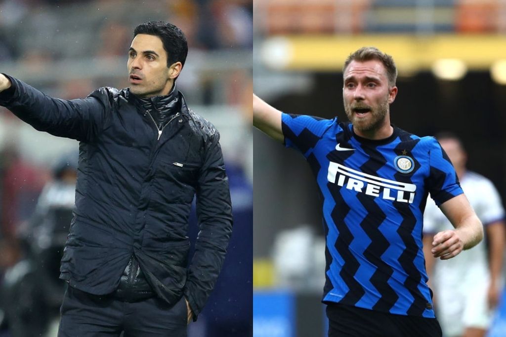 Mikel Arteta, Arsenal, og Christian Eriksen, Inter