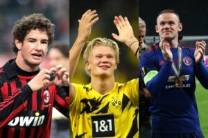 Alexandre Pato, AC Milan, Erling Håland, Dortmund, Wayne Rooney, Manchester United