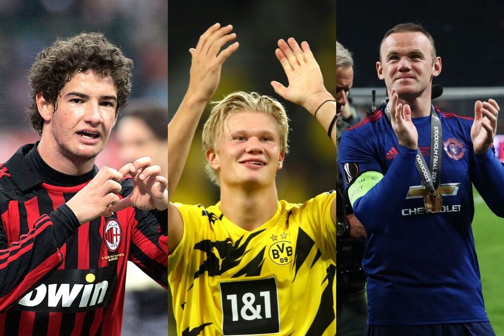 Alexandre Pato, AC Milan, Erling Håland, Dortmund, Wayne Rooney, Manchester United