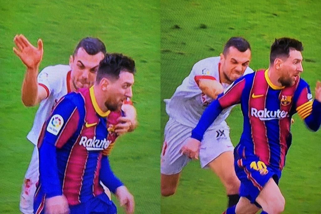 Lionel Messi, Barcelona, og Joan Jordan, Sevilla