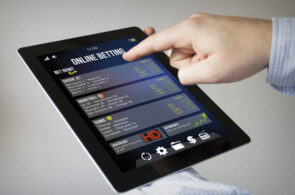 online betting on a tablet