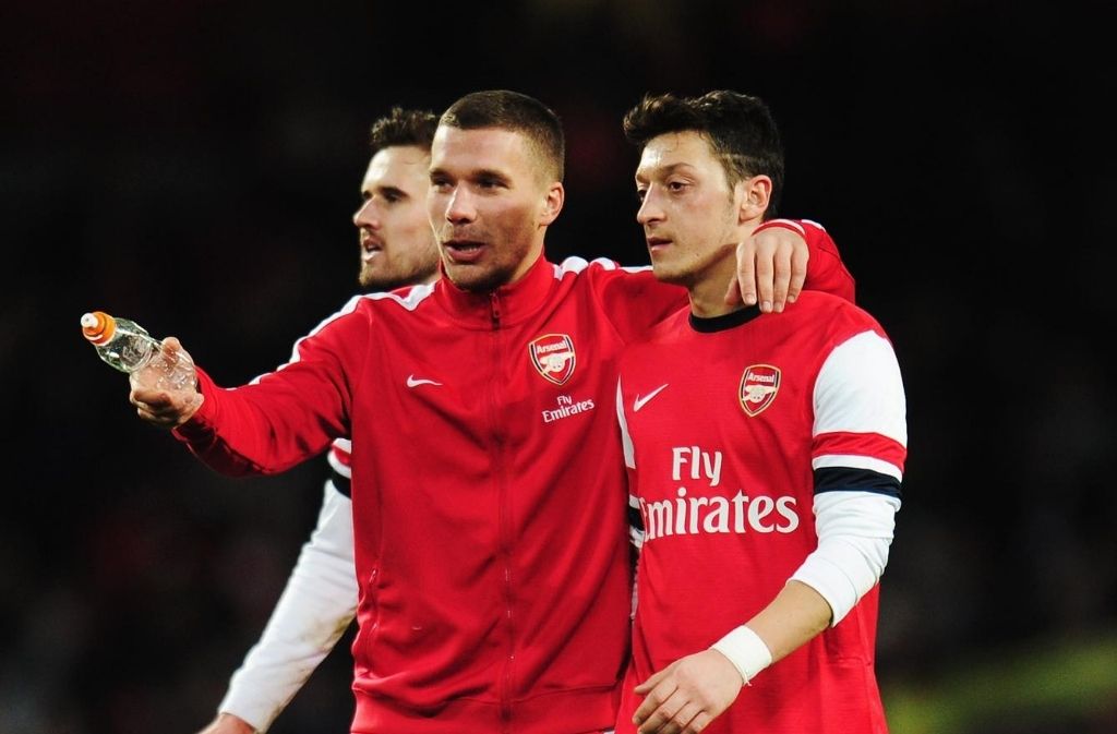 Lukas Podolski, Mesut Ozil, Arsenal