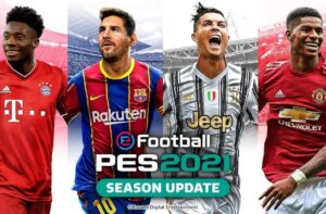 Alphonso Davies, Lionel Messi, Cristiano Ronaldo, Marcus Rashford, PES 2021