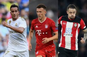 Lucas Vazquez of Real Madrid, Ivan Perisic of Bayern Munich, Danny Ings of Southampton
