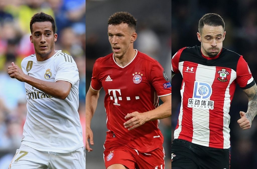 Lucas Vazquez of Real Madrid, Ivan Perisic of Bayern Munich, Danny Ings of Southampton