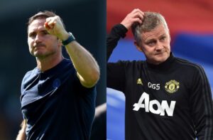 Frank Lampard of Chelsea, Ole Gunnar Solskjaer of Manchester United
