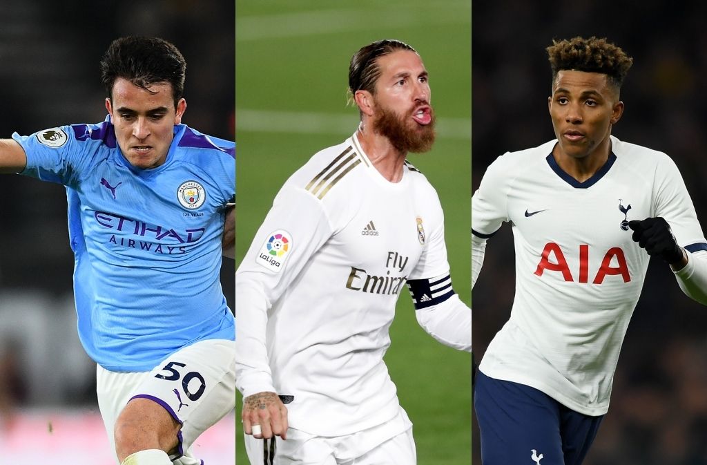 Eric Garcia of Manchester City, Sergio Ramos of Real Madrid, Gedson Fernandes of Tottenham
