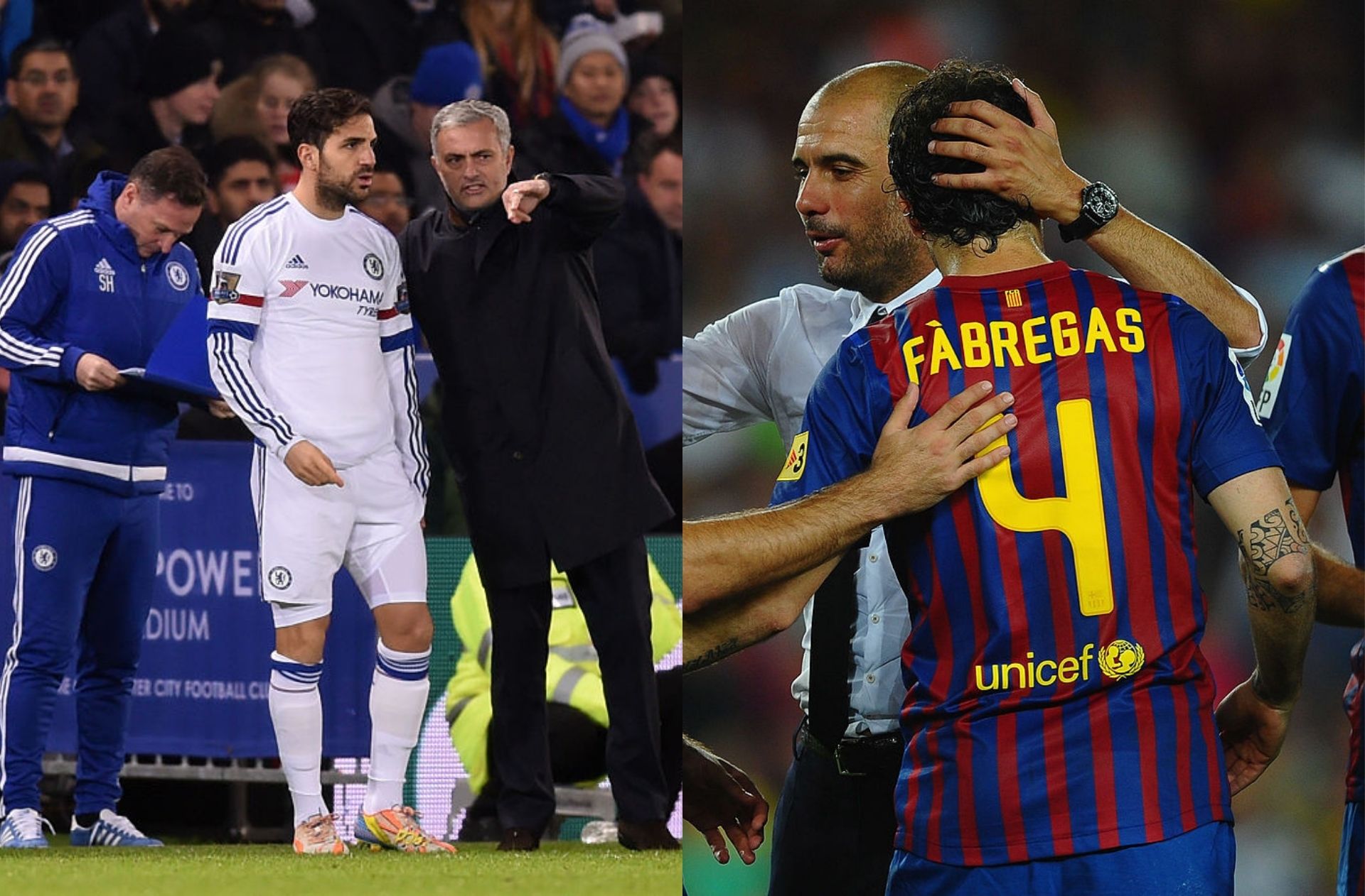 Fabregas opens up on relationship with Mourinho and Guardiola