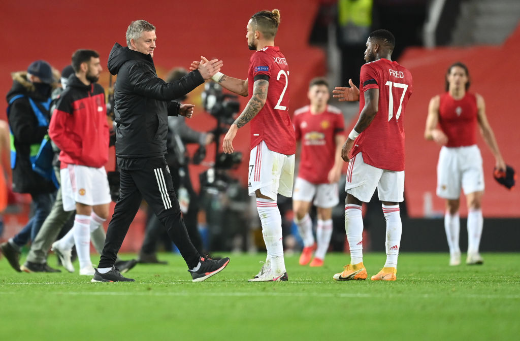 Ole Gunnar Solskjaer, Victor Lindelof, Aaron Wan-Bissaka