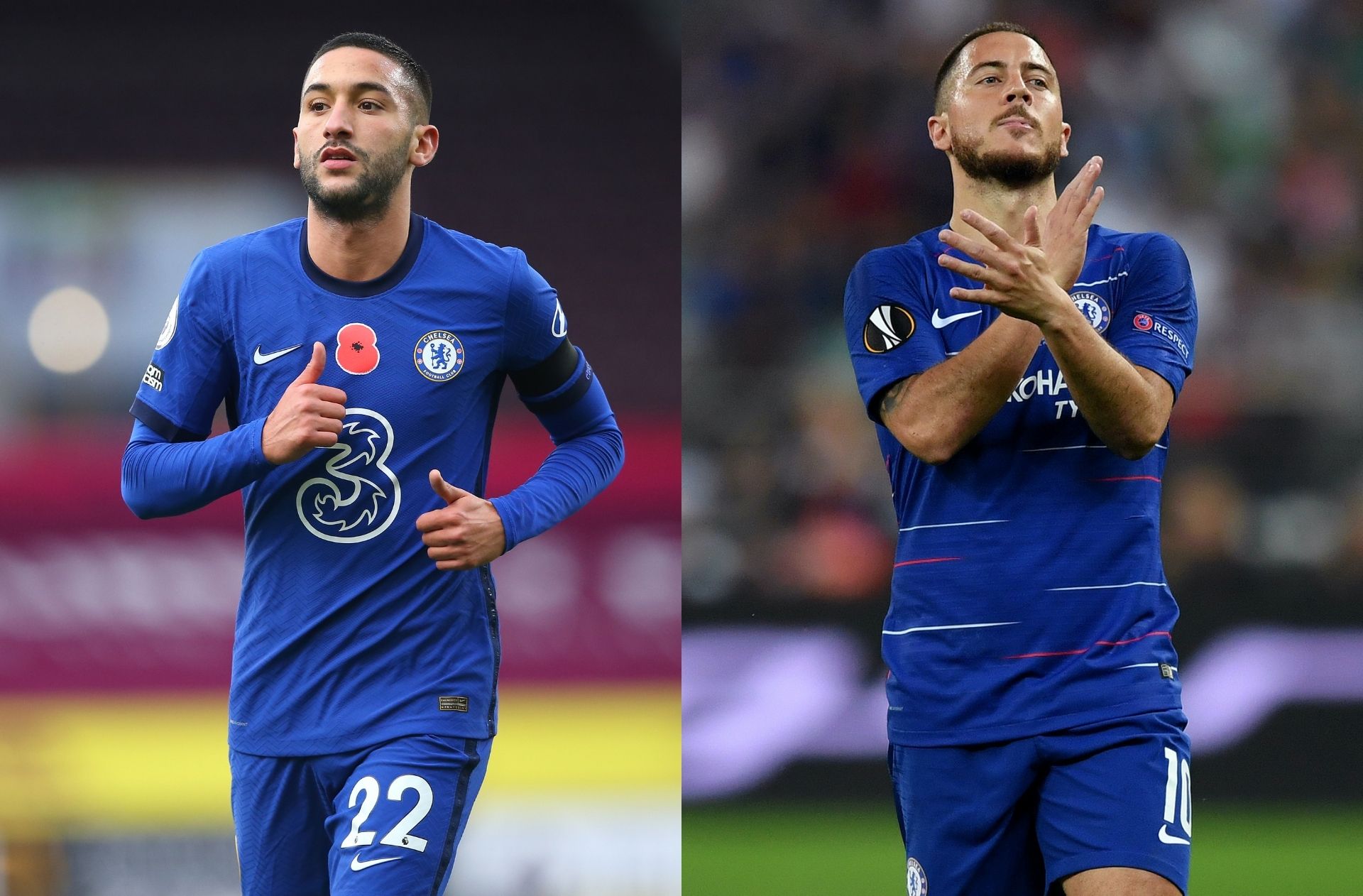 Hakim Ziyech, Eden Hazard, Chelsea