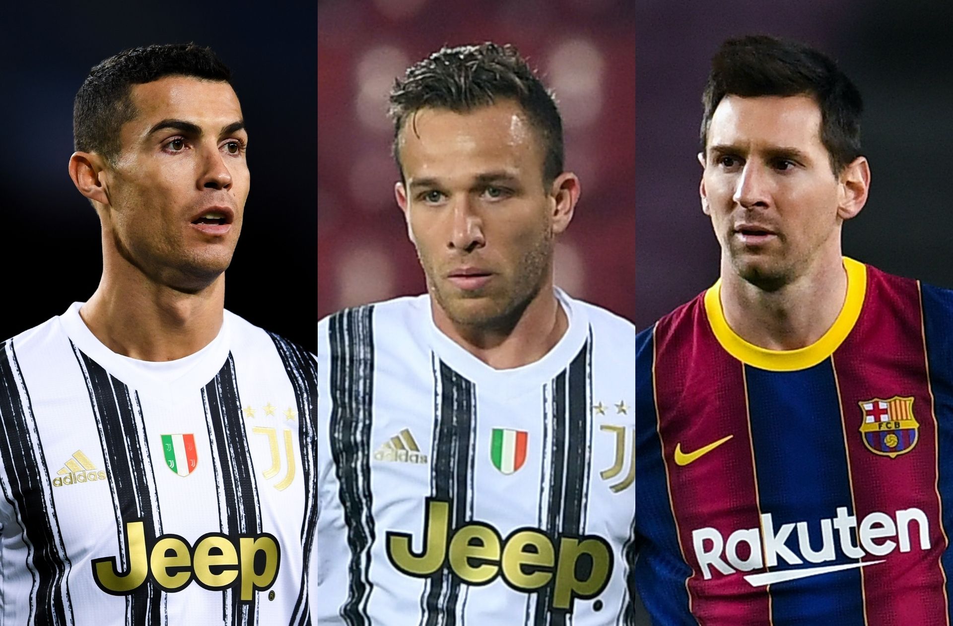 Cristiano Ronaldo, Arthur Melo, Lionel Messi