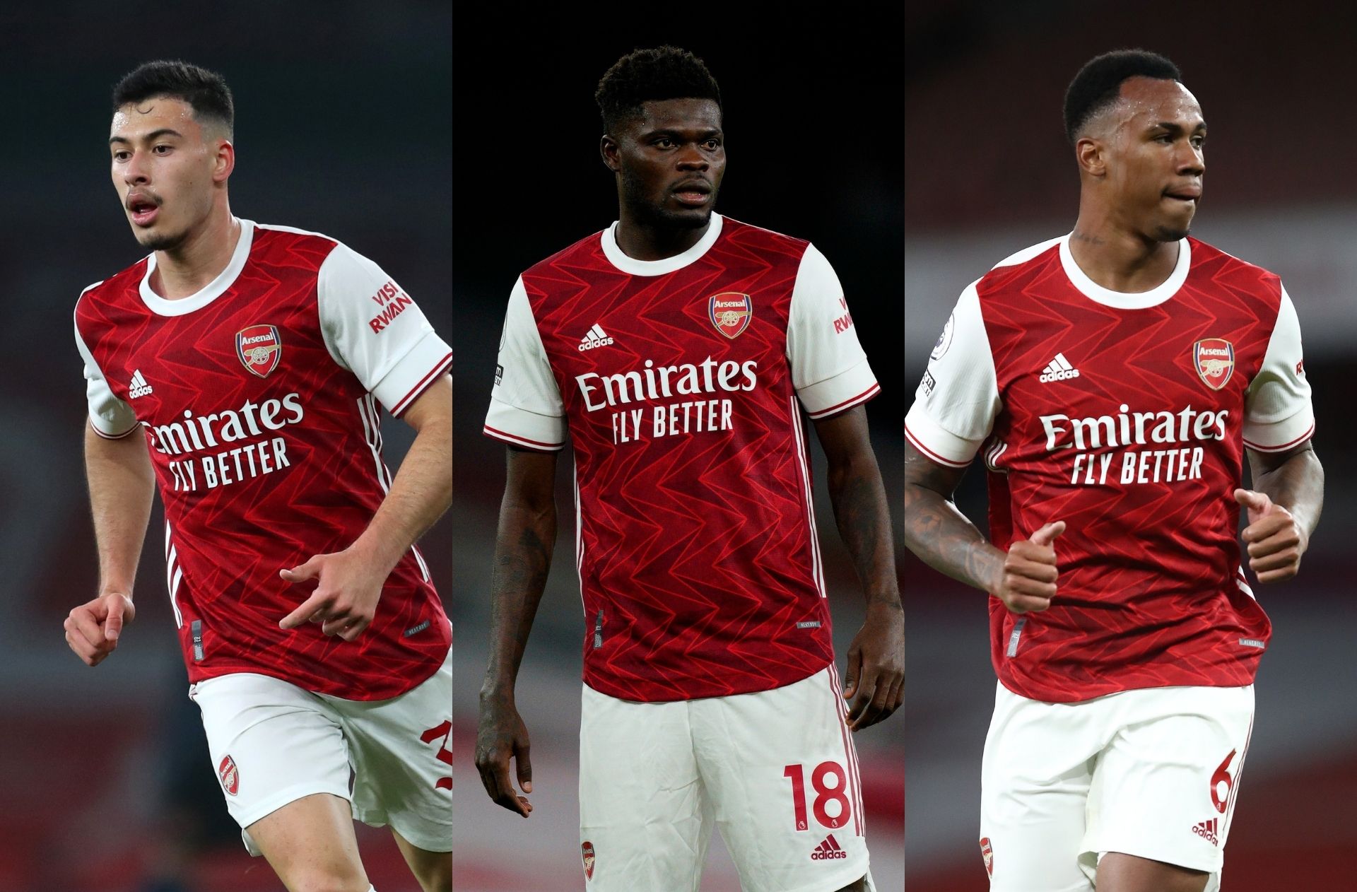 Gabriel Martinelli, Thomas Partey, Gabriel Magalhaes - Arsenal