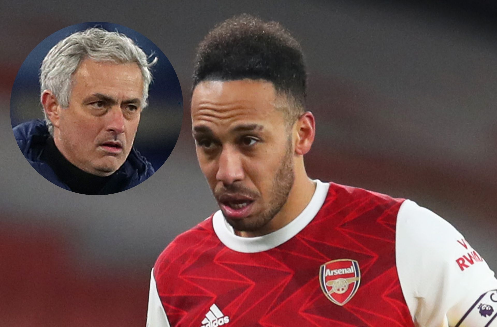 Pierre-emerick Aubameyang of Arsenal, Jose Mourinho of Tottenham