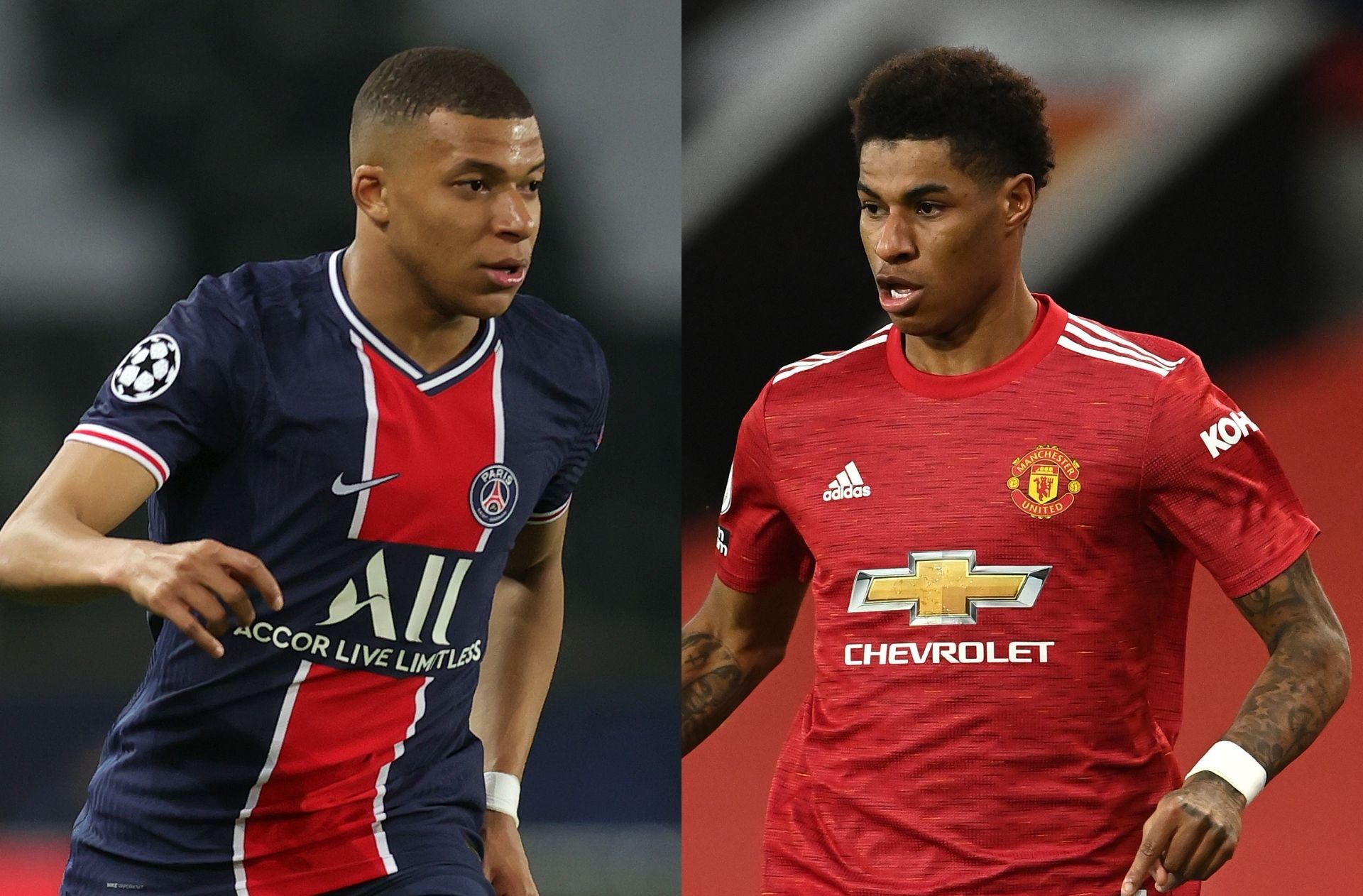 Kylian Mbappe - PSG, Marcus Rashford - Man Utd