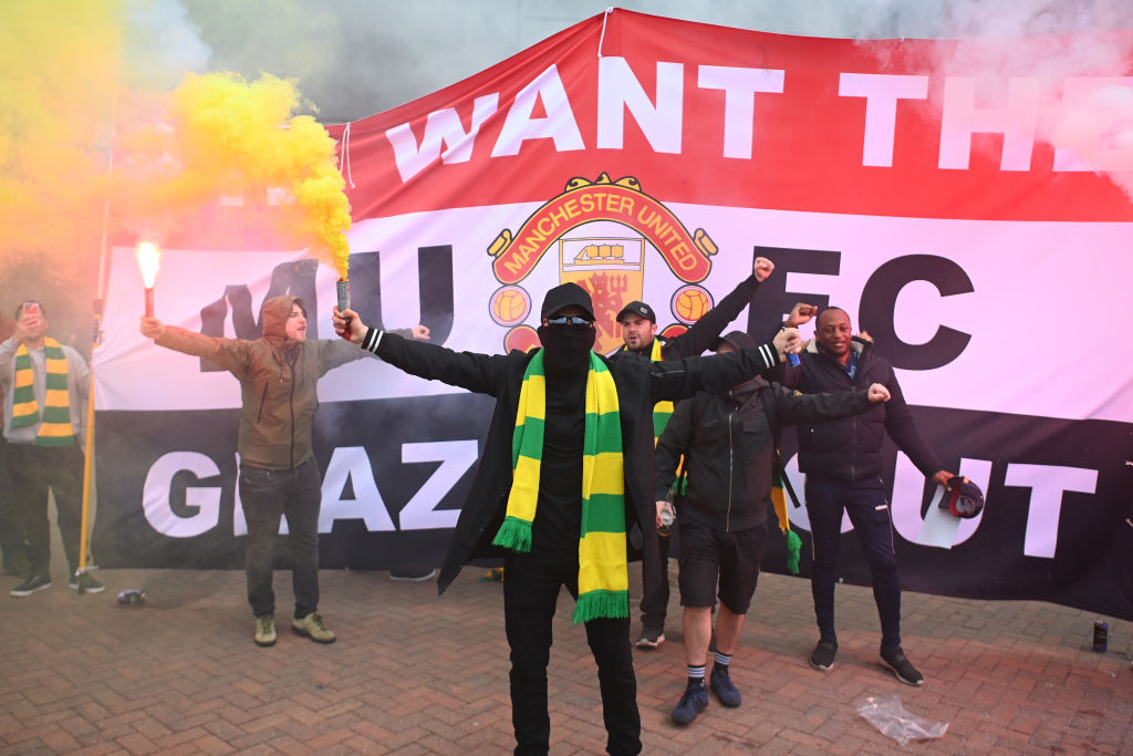 Man United fans protest