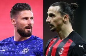 Olivier Giroud - Chelsea, Zlatan Ibrahimovic - AC Milan