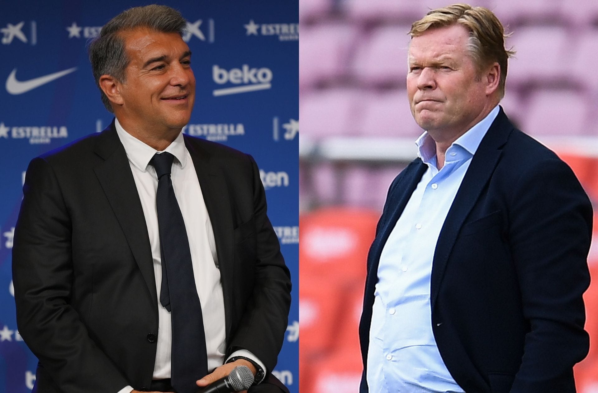 Joan Laporta, Ronald Koeman, FC Barcelona