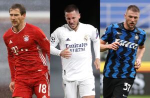 Leon Goretzka of Bayern Munich, Eden Hazard of Real Madrid, Milan Skriniar - Inter Milan