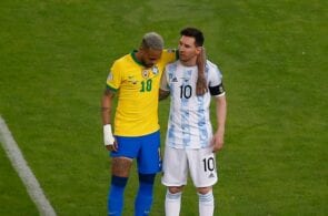 Neymar & Lionel Messi - Argentina vs Brazil: Copa America 2021 final
