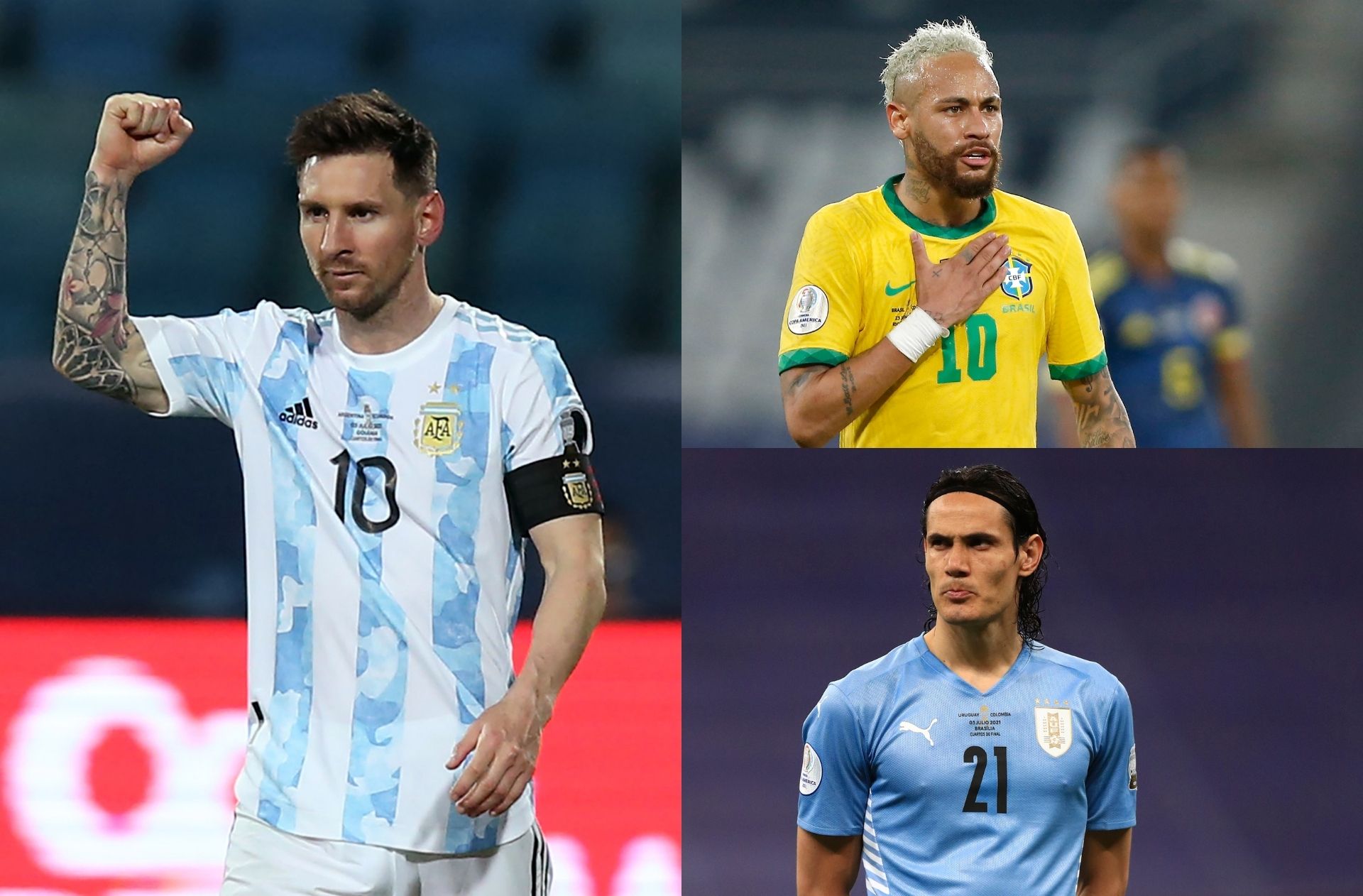 Lionel Messi, Neymar, Edinson Cavani, Copa America