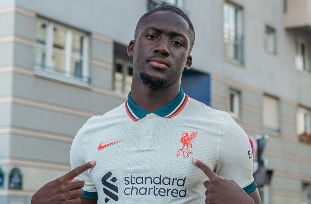 konate in liverpool shirt