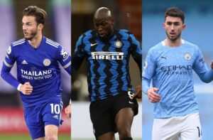 James Maddison Leicester City, Romelu Lukaku - Inter Milan, Aymeric Laporte - Man City