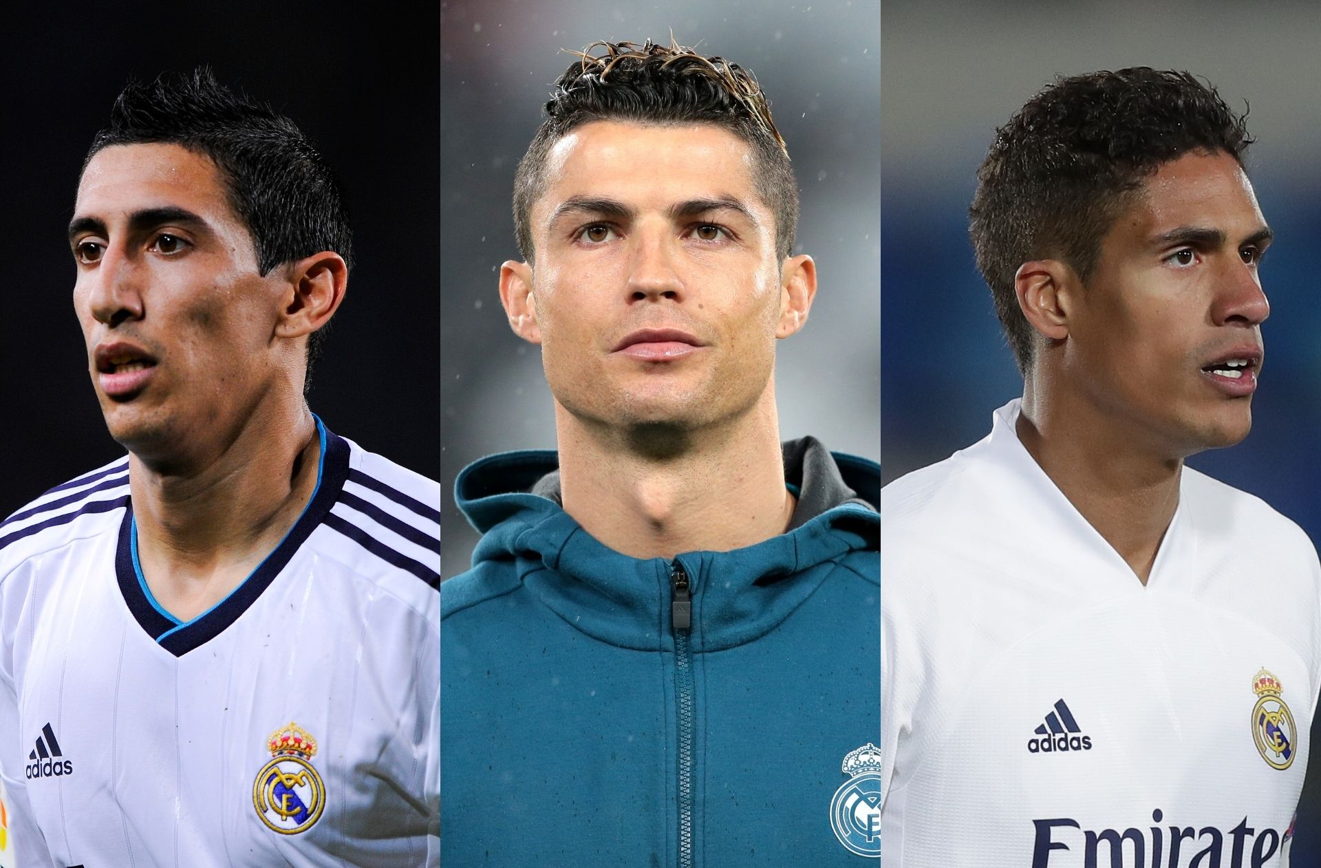 Angel Di Maria, Cristiano Ronaldo, Raphael Varane, Real Madrid