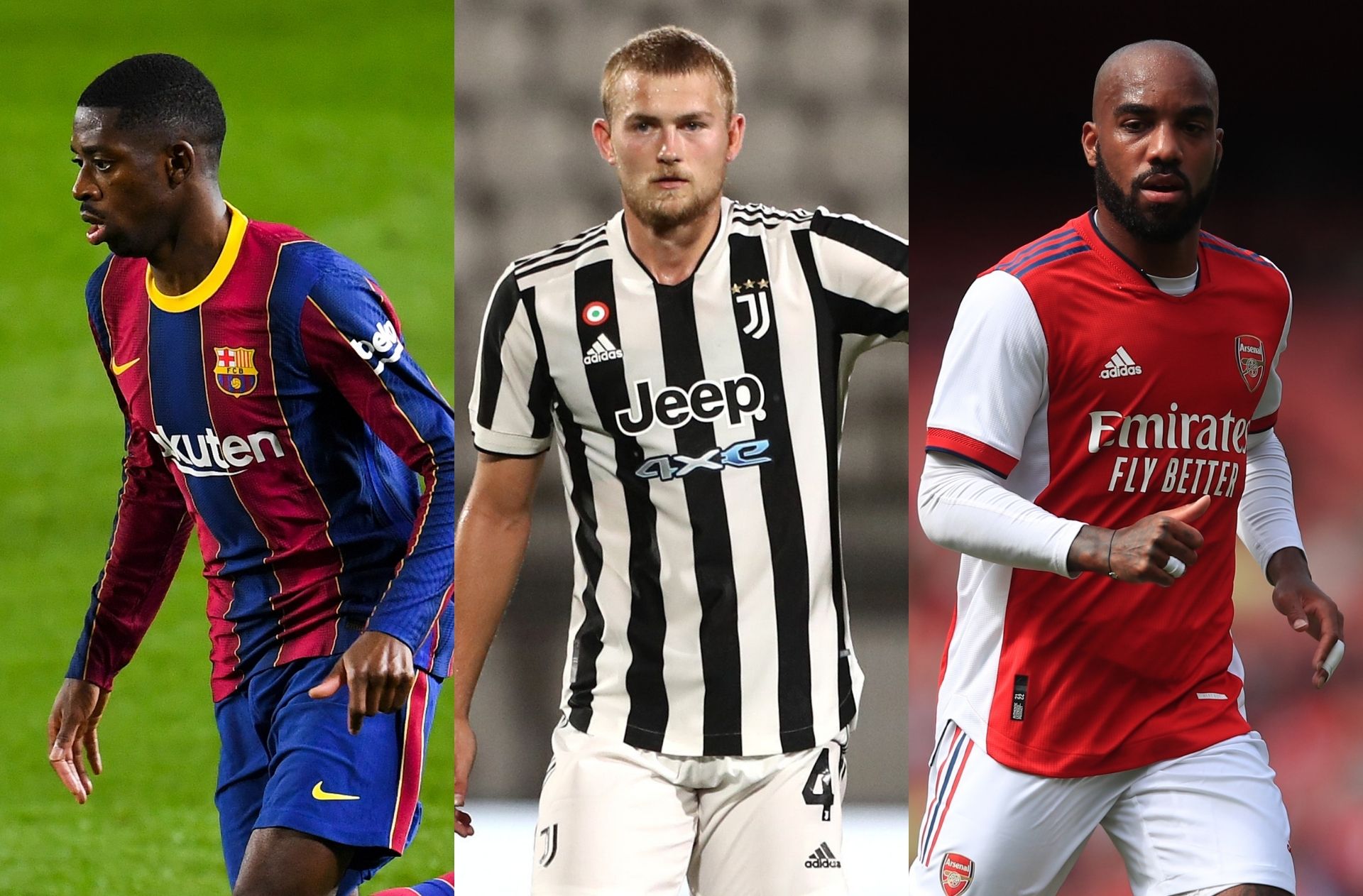 Ousmane Dembele Barcelona, Matthijs de Ligt - Juventus, Alexandre Lacazette - Arsenal