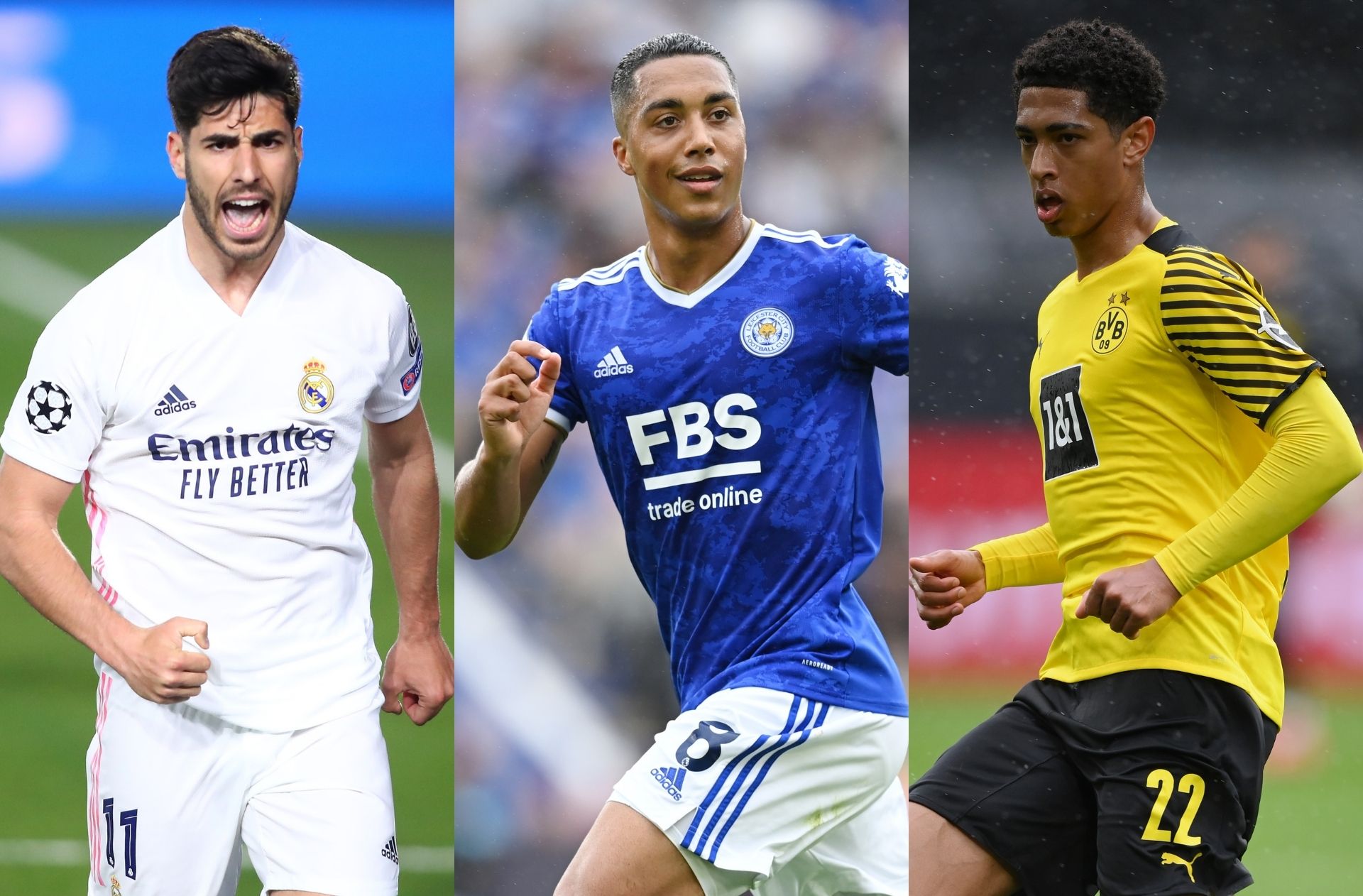 Marco Asensio - Real Madrid, Youri Tielemans - Leicester City, Jude Bellingham - Borussia Dortmund