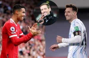 Cristiano Ronaldo, Peter Crouch, Lionel Messi