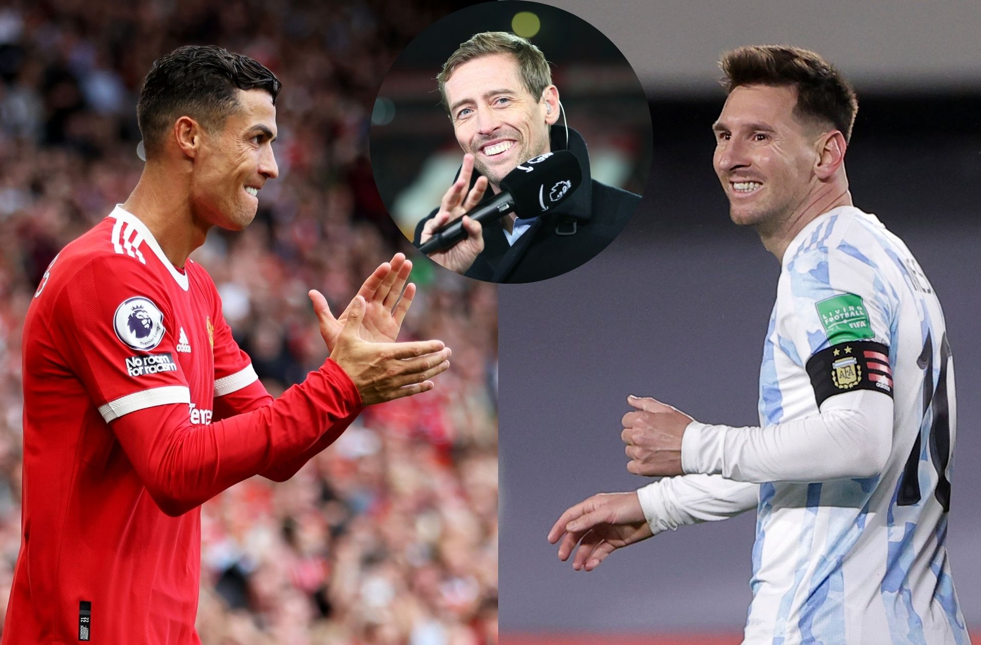 Cristiano Ronaldo, Peter Crouch, Lionel Messi