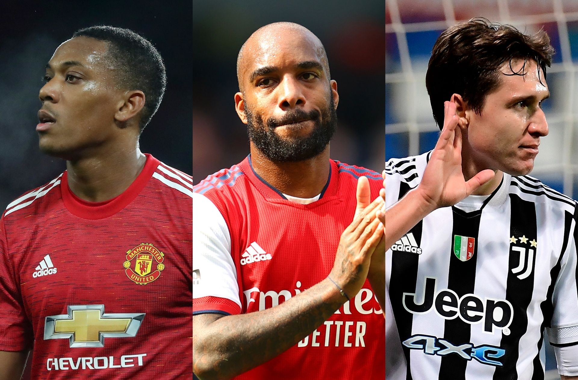 Anthony Martial, Alexandre Lacazette, Federico Chiesa, Transfer