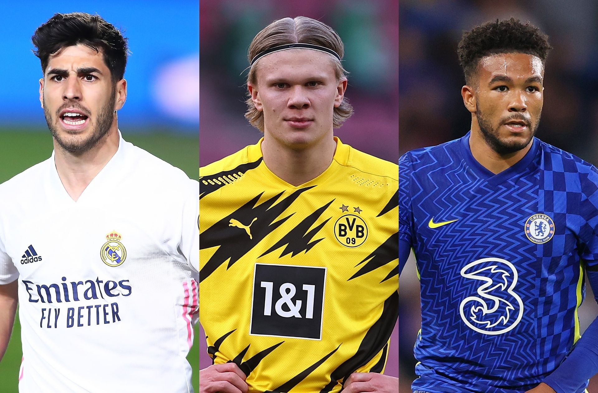 Marco Asensio, Erling Haaland, Reece James