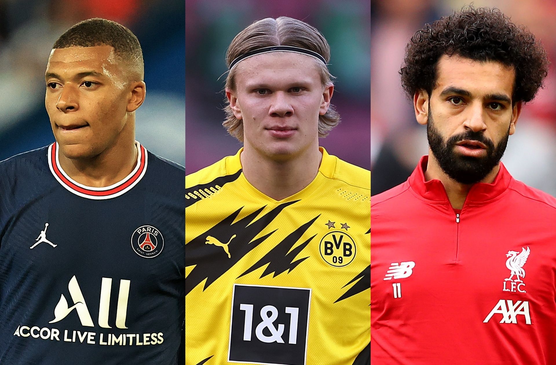 Kylian Mbappe, Erling Haaland, Mohamed Salah, Transfer