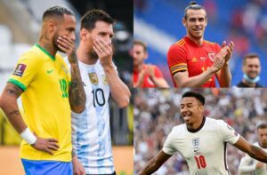 Jesse Lingard, Gareth Bale, Lionel Messi, Neymar, World Cup