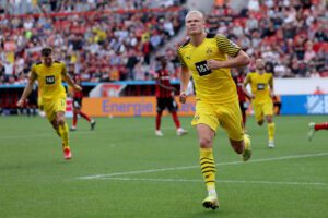 Erling Haaland: Bayer Leverkusen vs Borussia Dortmund - Bundesliga