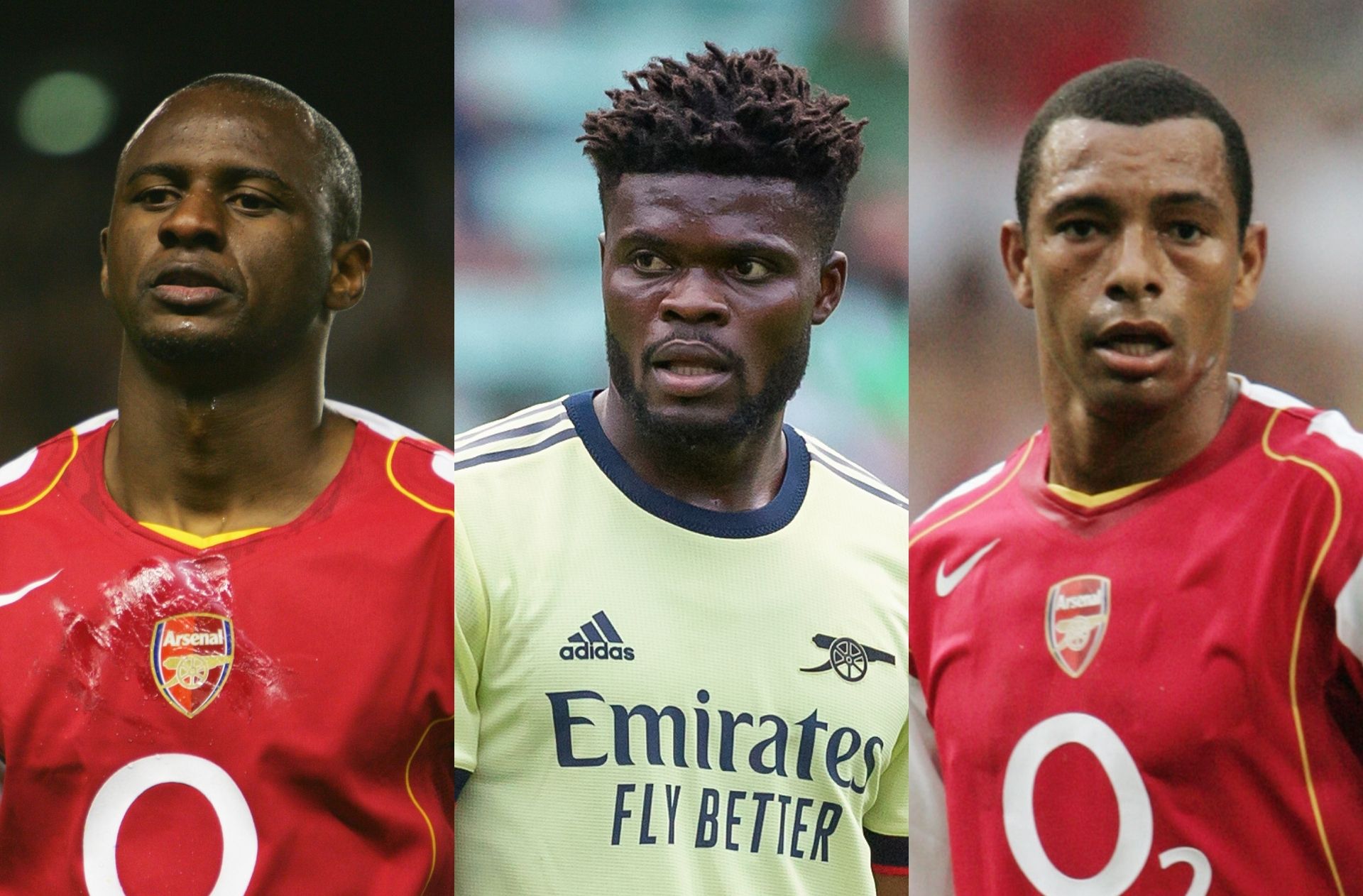 Patrick Vieira, Thomas Partey, Gilberto Silva, Arsenal