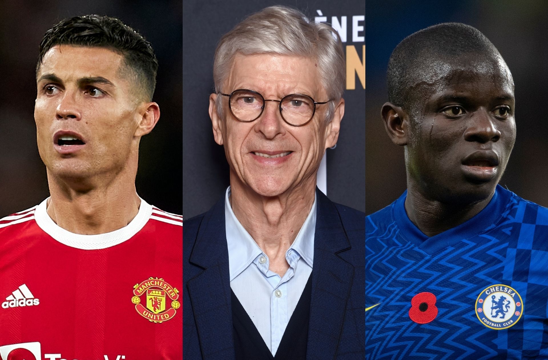 Cristiano Ronaldo, Arsene Wenger, N’Golo Kante