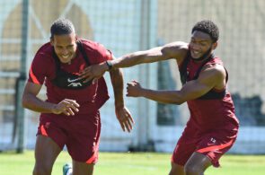 Virgil van Dijk and Joe Gomez at Liverpool