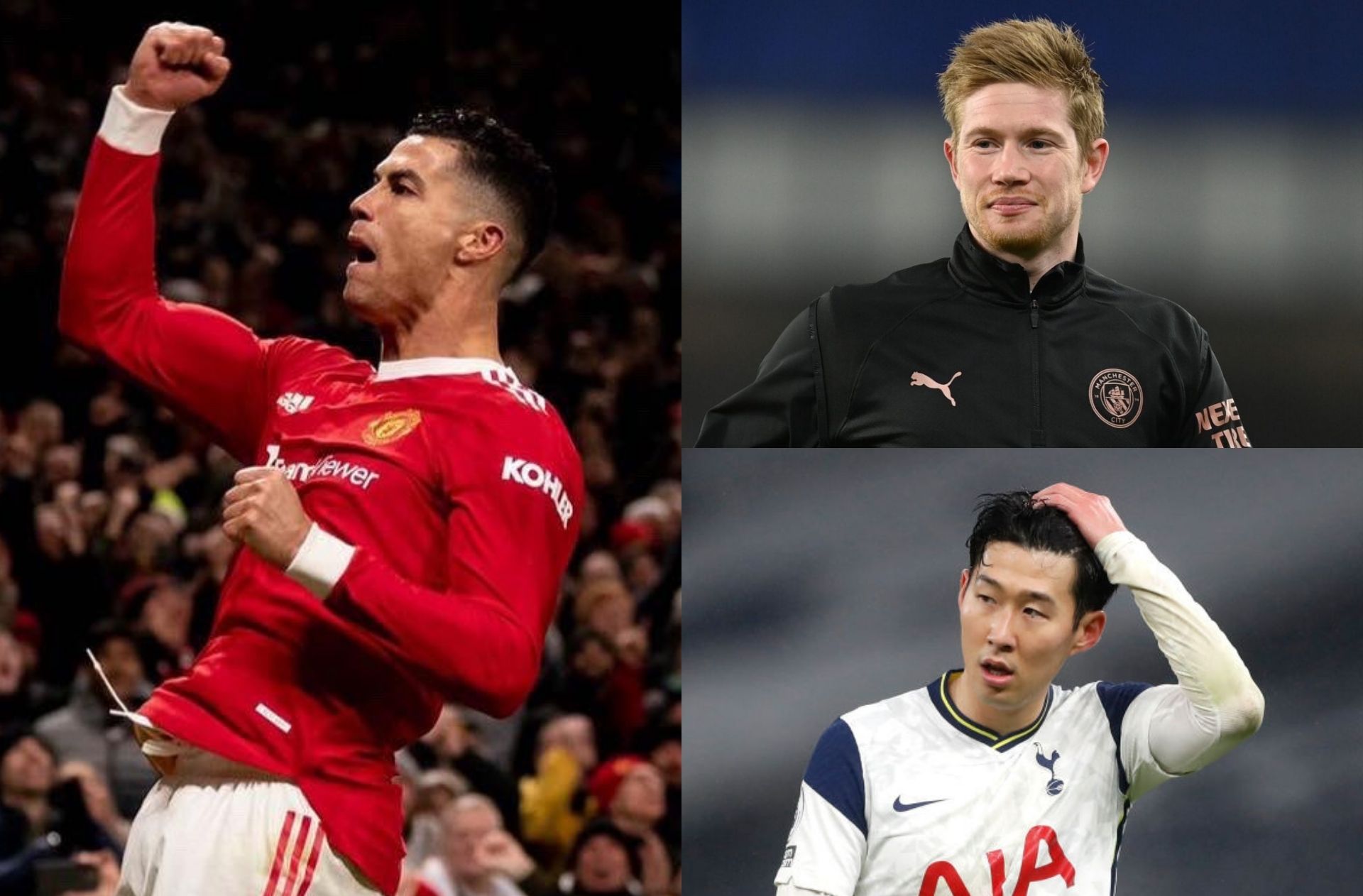 Cristiano Ronaldo, Heung-Min Son, Kevin De Bruyne
