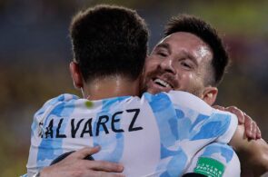 Messi and Alvarez at Argentina