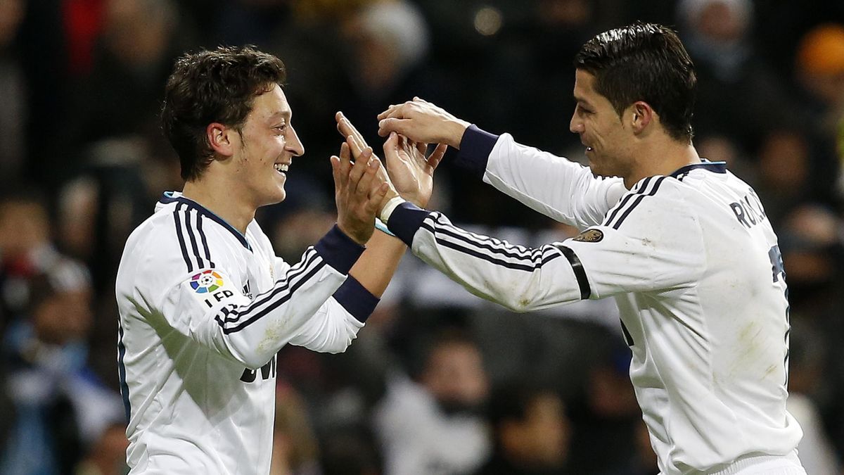 Mesut Ozil and Cristiano Ronaldo at Real Madrid